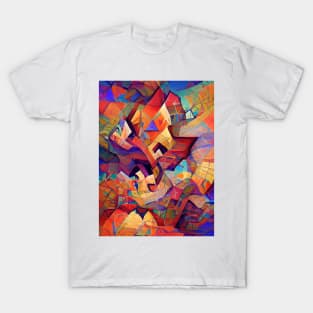 Colorful Distorted Squares T-Shirt